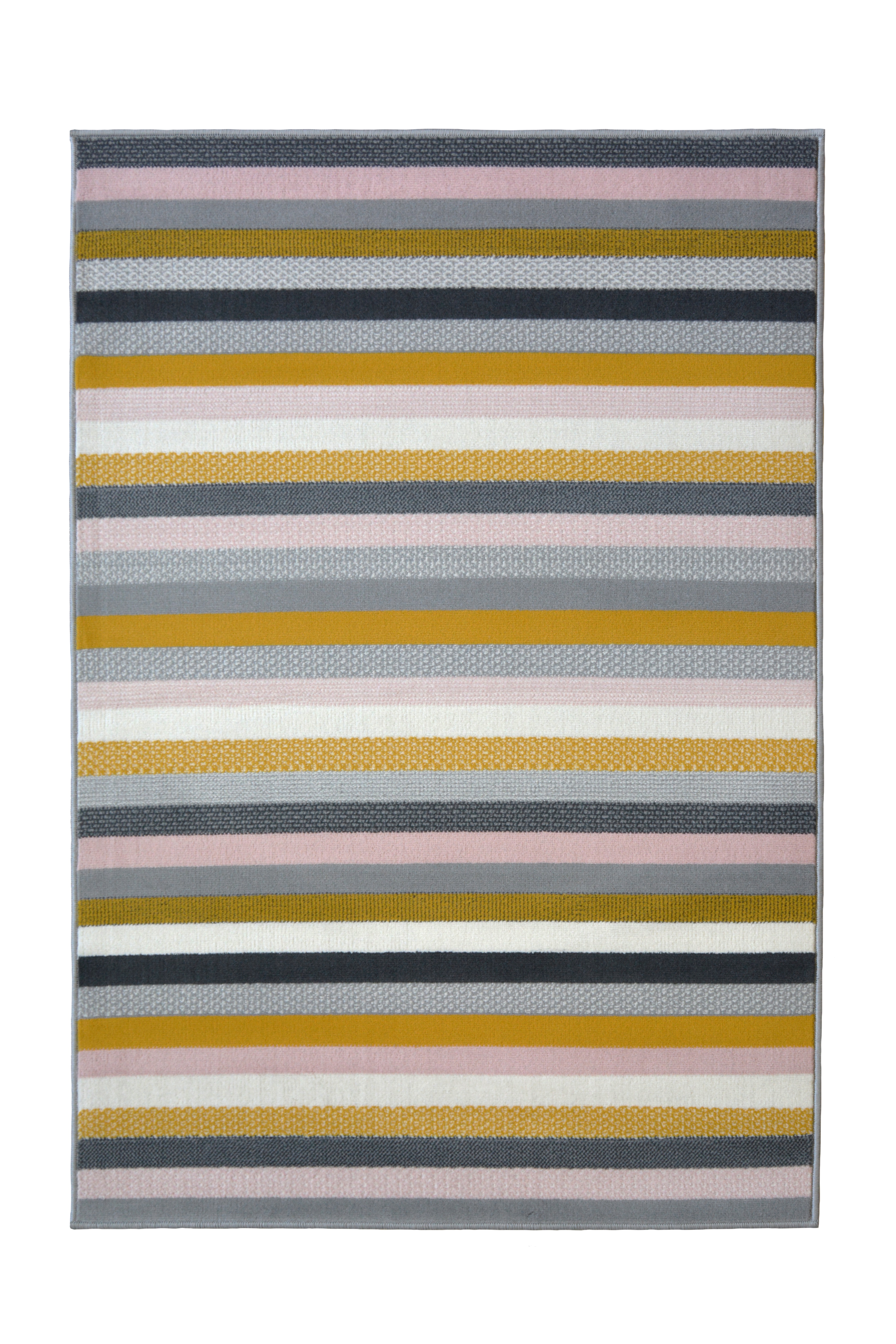 Striped Hardwearing Mat - Multi - Medium